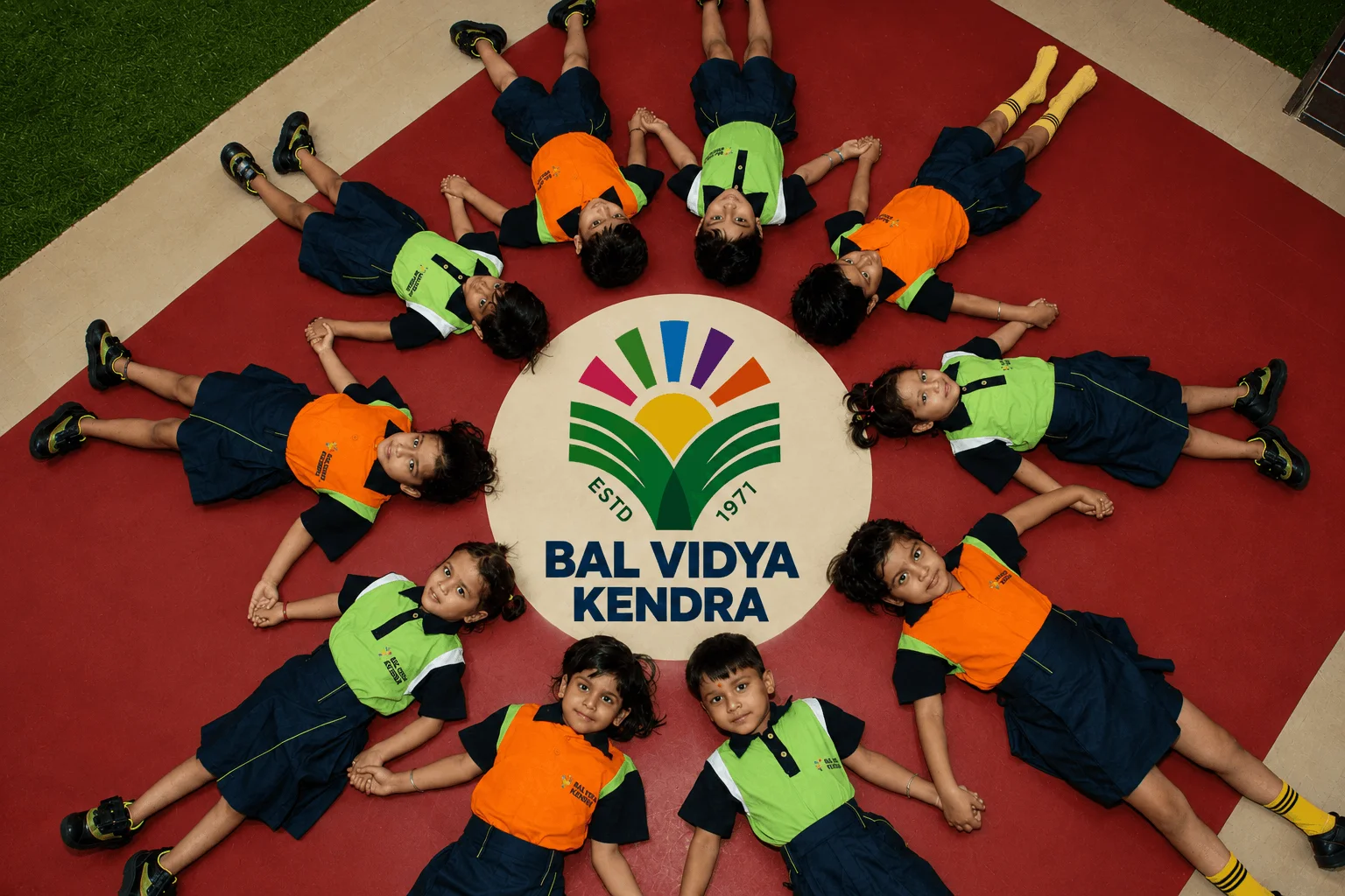 Students holding awards - Bal Vidya Kendra